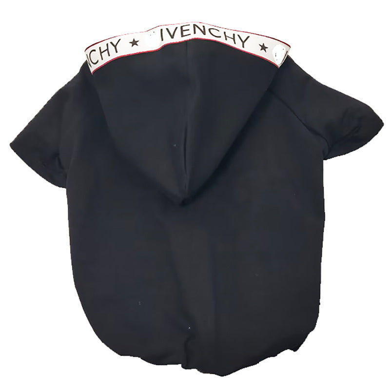 JMT-682250 Cotton Teddy Dog Clothes for Spring and Autumn - Black - Available in Multiple Sizes