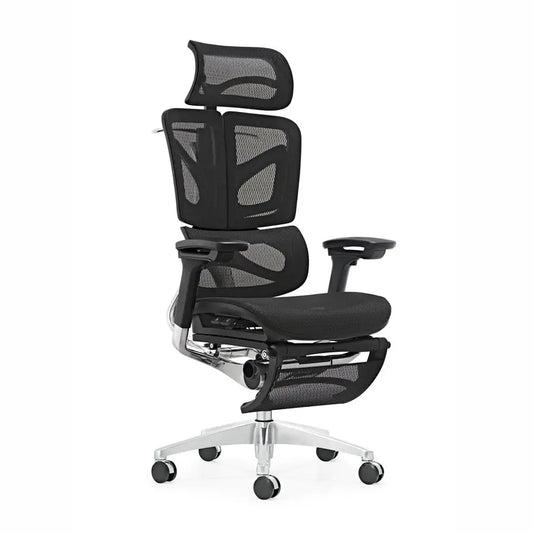 JMT-682378 Ergonomic High Back Executive Computer Chair with Adjustable Footrest and Full Mesh Design