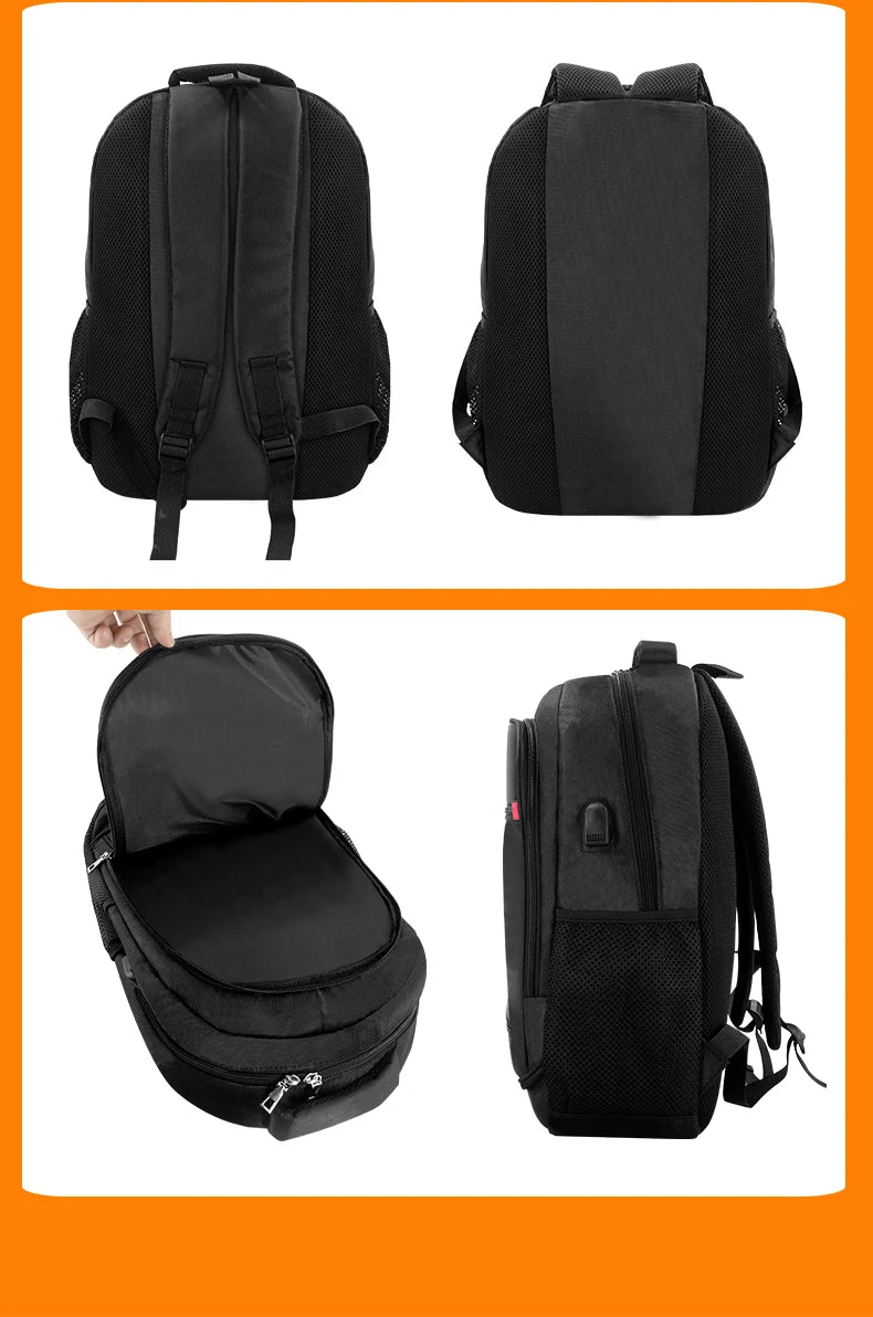JMT-682634 Large Capacity USB Backpack for School and Laptops - Durable and Functional Backpack for Teens and Boys