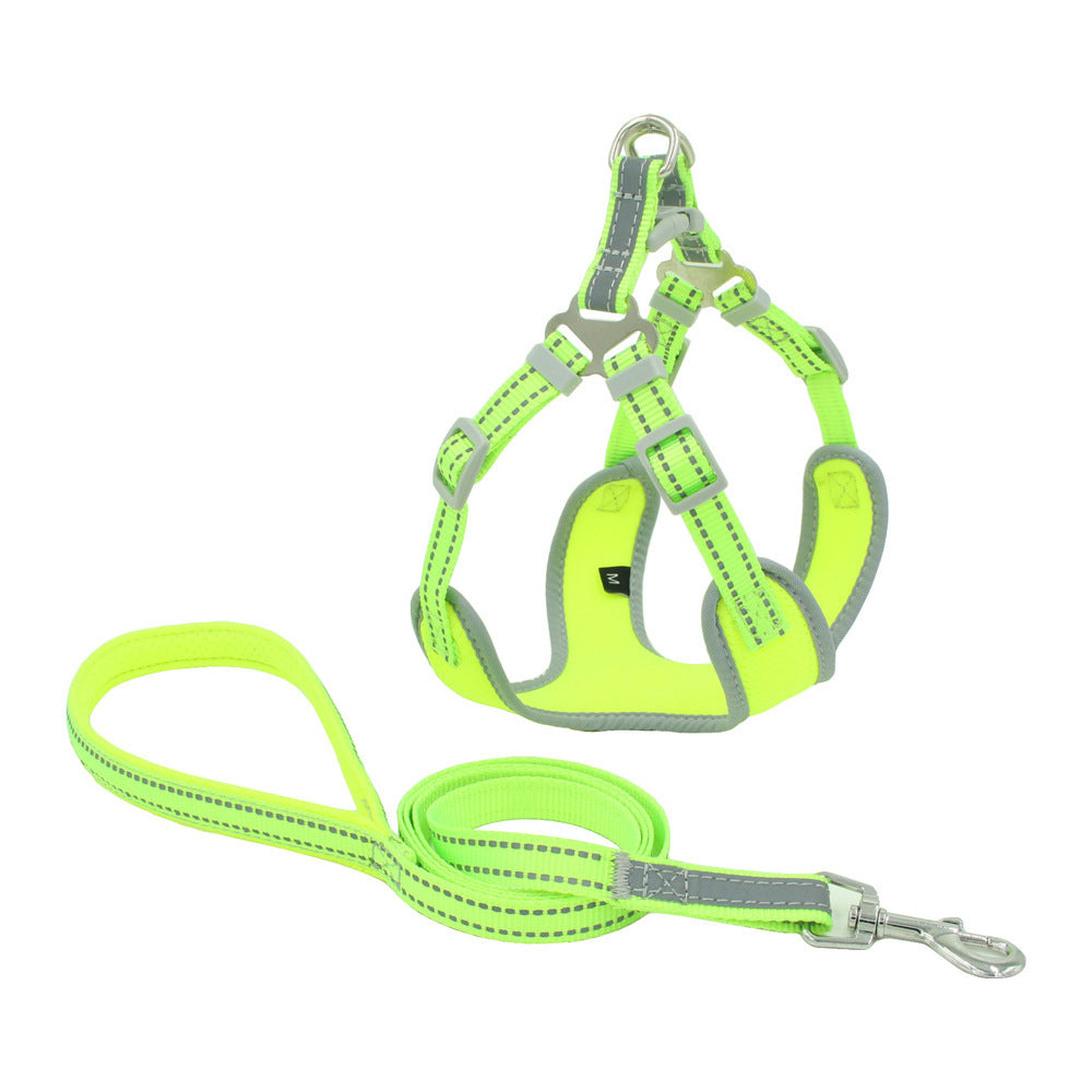 JMT-682954 Reflective Breathable Nylon Mesh Dog Harness - Multiple Colors Available