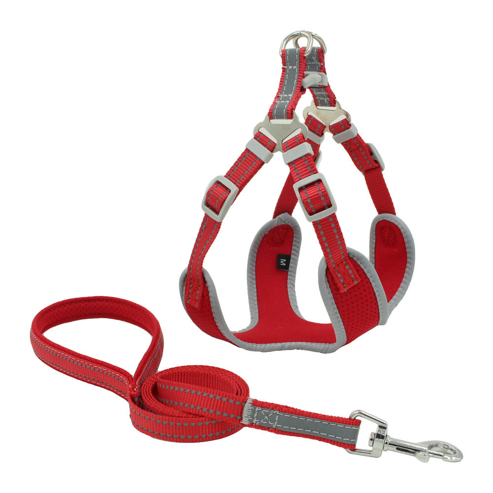 JMT-682954 Reflective Breathable Nylon Mesh Dog Harness - Multiple Colors Available