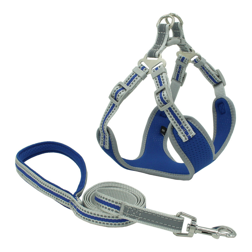 JMT-682954 Reflective Breathable Nylon Mesh Dog Harness - Multiple Colors Available