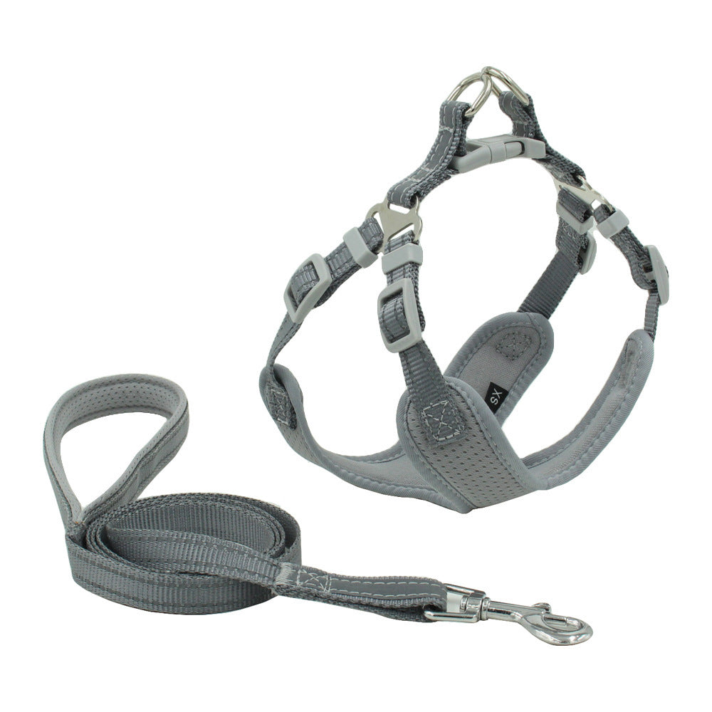 JMT-682954 Reflective Breathable Nylon Mesh Dog Harness - Multiple Colors Available