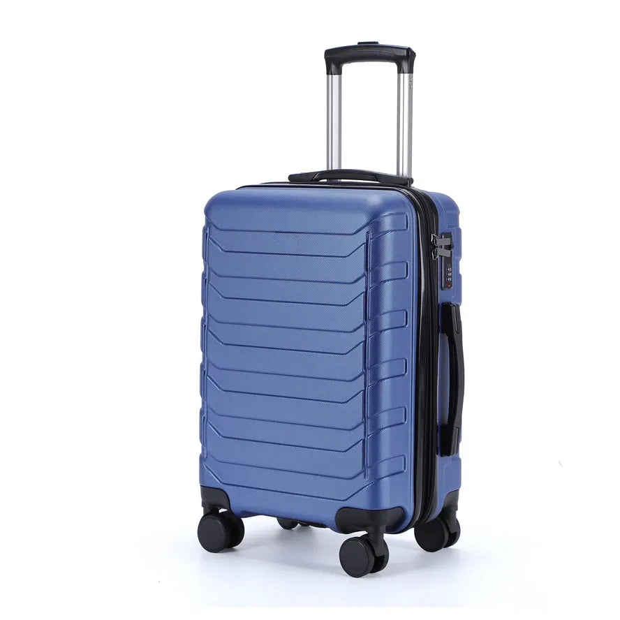 JMT-683338 Aluminium Trolley Hard Travel Suitcase Set - 4 Wheels, 3 Pieces, ABS Construction