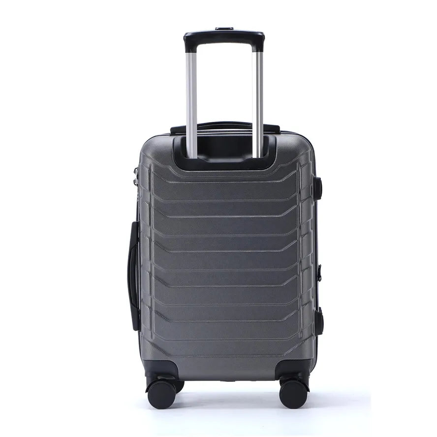 JMT-683338 Aluminium Trolley Hard Travel Suitcase Set - 4 Wheels, 3 Pieces, ABS Construction