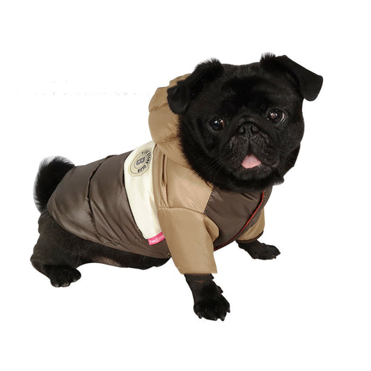 JMT-683402 Waterproof Down Padded Hooded Jacket for Two-Legged Puppies - Fashionable and Cozy Outerwear