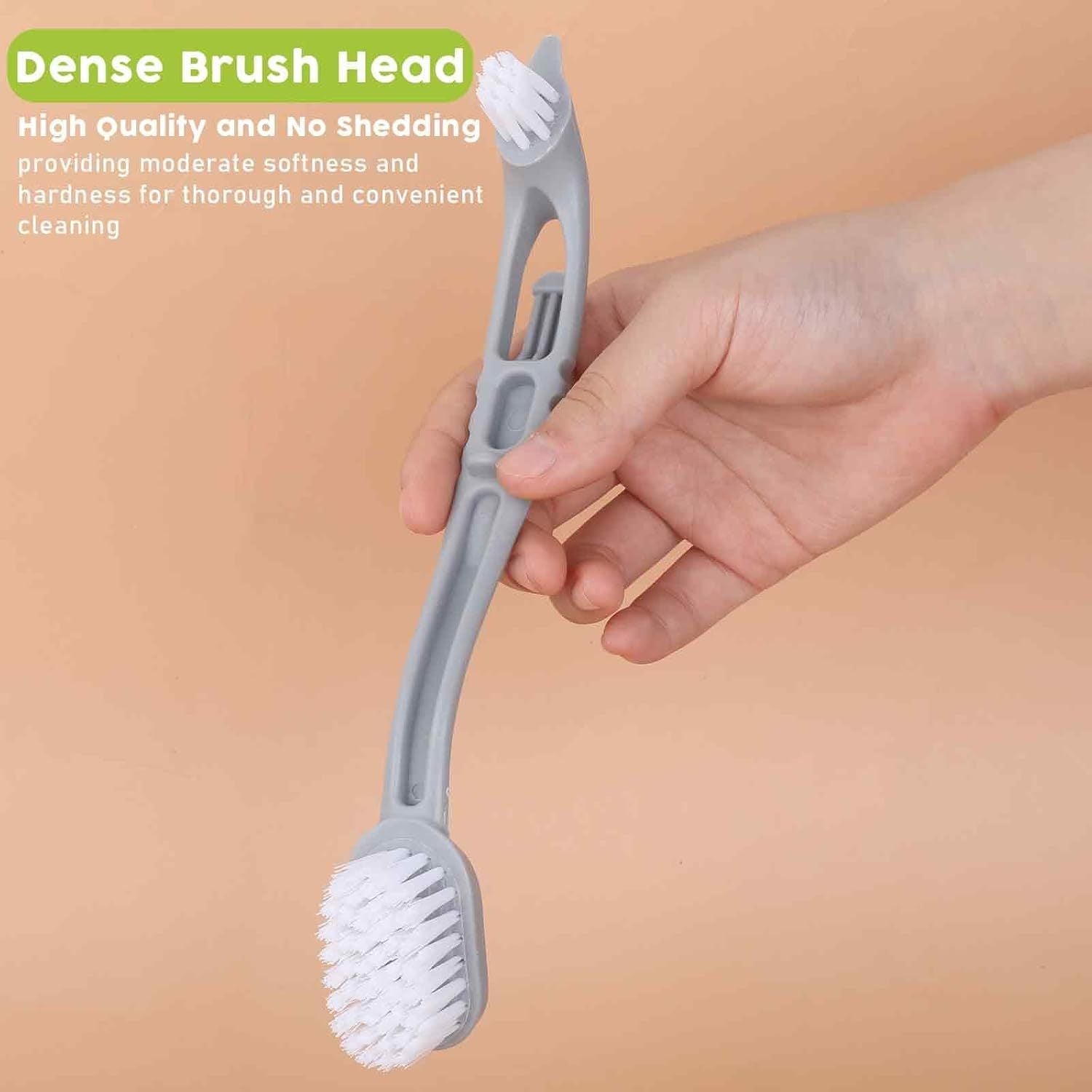 JMT-683850 Bird Cage Cleaner with Dual Brush Heads and Long Handle for Easy Cleaning