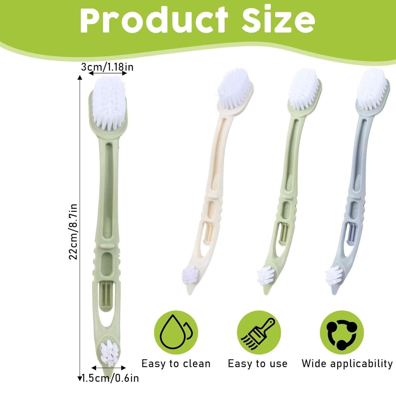 JMT-683850 Bird Cage Cleaner with Dual Brush Heads and Long Handle for Easy Cleaning