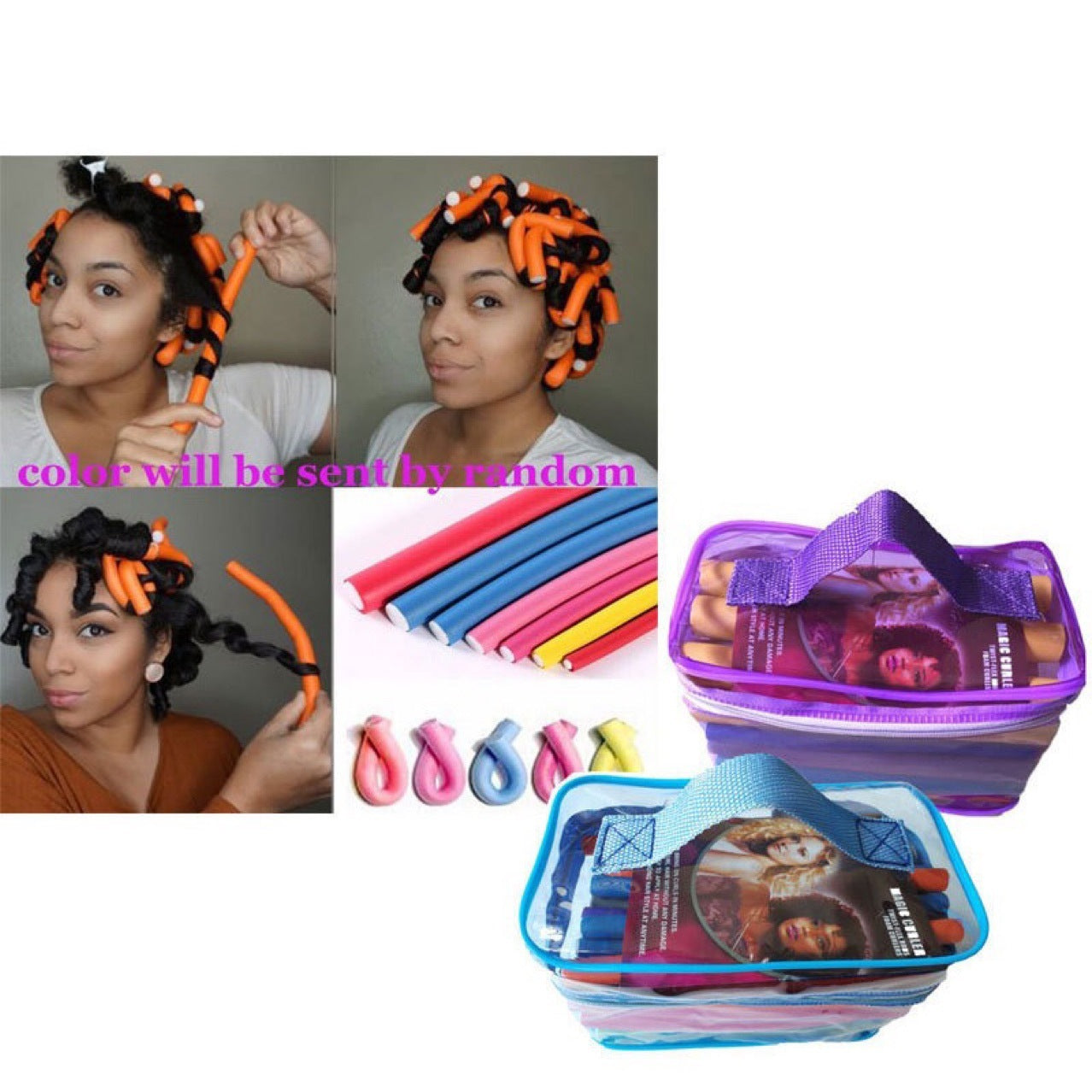 JMT-683914 Extra Large Universal Curling Iron Set - 42 Pieces with 7 Sizes for Versatile Hair Styling