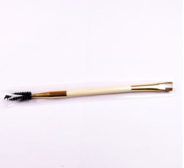 JMT-684042 Dual-Ended Bamboo Handle Eyebrow and Eyelash Brush with Spiral Comb