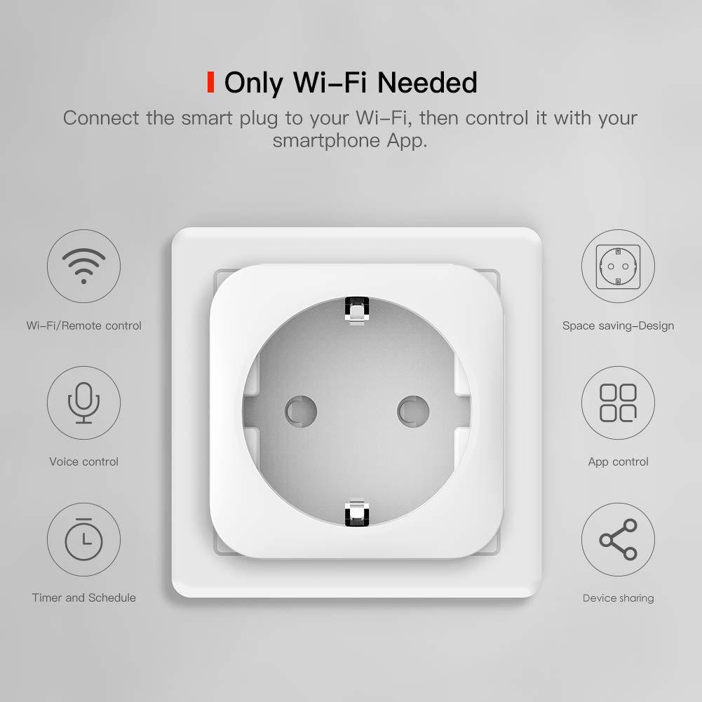 JMT-684106 Smart Wifi Socket 16A with Power Meter - 230V, 3680W, Compact Design, Energy Monitoring