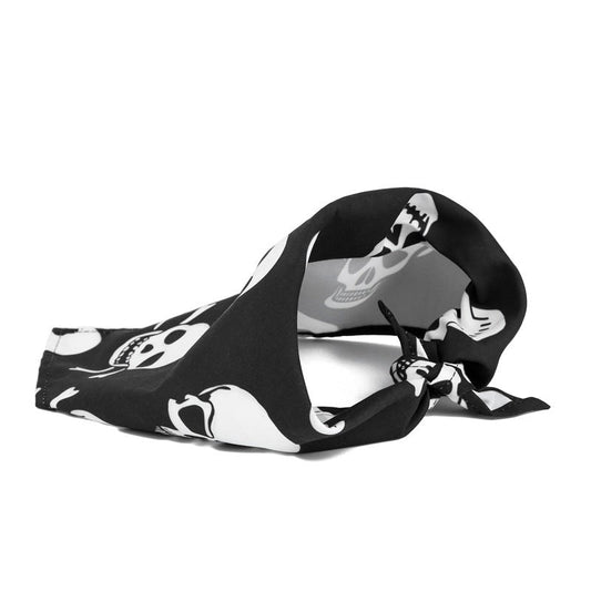 JMT-684234 Halloween Skull Triangle Dog Towel - Single Layer Polyester Scarf for Your Pet