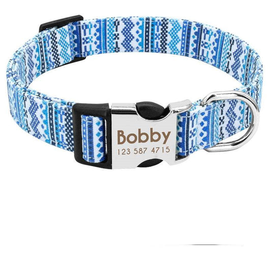 JMT-684426 Custom Lightweight Pet Collar with Alloy Metal Buckle and Adjustable Fit