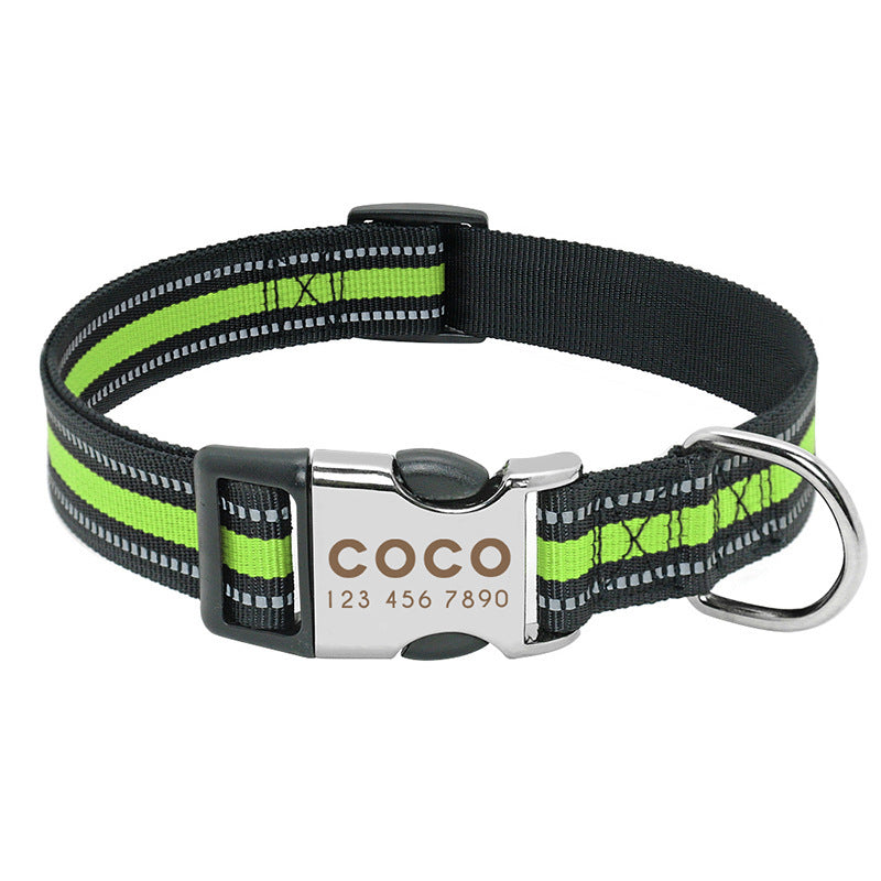 JMT-684426 Custom Lightweight Pet Collar with Alloy Metal Buckle and Adjustable Fit