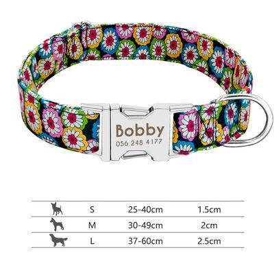 JMT-684426 Custom Lightweight Pet Collar with Alloy Metal Buckle and Adjustable Fit