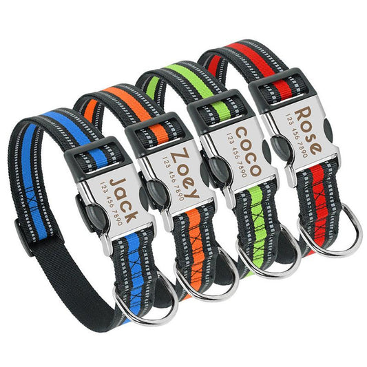 JMT-684426 Custom Lightweight Pet Collar with Alloy Metal Buckle and Adjustable Fit