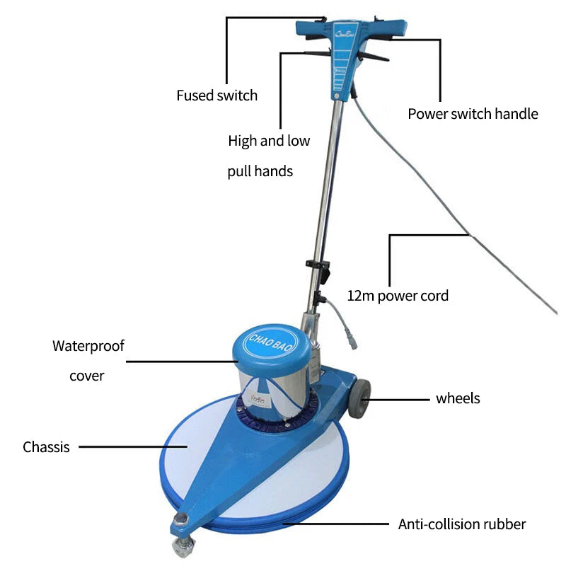 JMT-684554 1800W 20-Inch High-Speed Burnisher and Polishing Machine for Floor Tile Cleaning