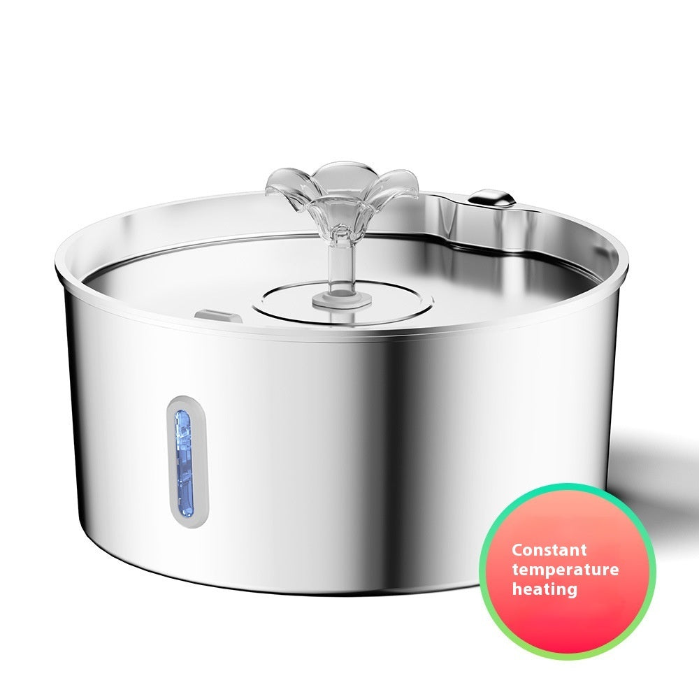 JMT-684938 7L Stainless Steel Automatic Pet Water Dispenser with Heating for Dogs and Cats