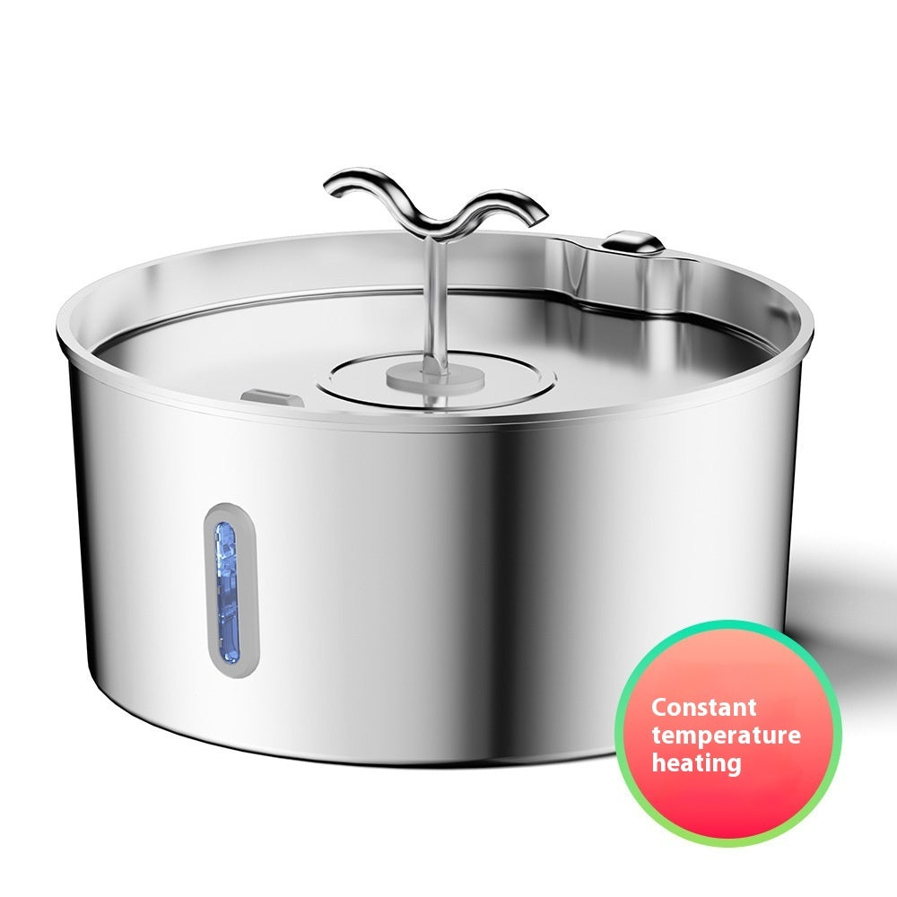 JMT-684938 7L Stainless Steel Automatic Pet Water Dispenser with Heating for Dogs and Cats