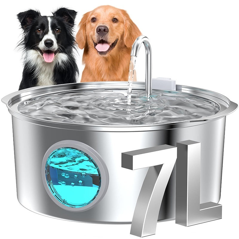 JMT-684938 7L Stainless Steel Automatic Pet Water Dispenser with Heating for Dogs and Cats