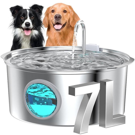 JMT-684938 7L Stainless Steel Automatic Pet Water Dispenser with Heating for Dogs and Cats