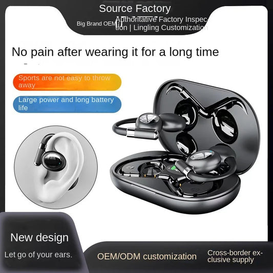 JMT-684938 True Wireless Bluetooth Sports Headset with LED Battery Indicator and Ear-Hanging Design