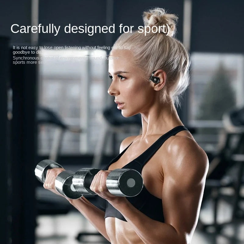 JMT-684938 True Wireless Bluetooth Sports Headset with LED Battery Indicator and Ear-Hanging Design