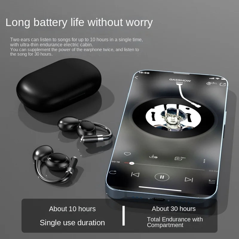 JMT-684938 True Wireless Bluetooth Sports Headset with LED Battery Indicator and Ear-Hanging Design