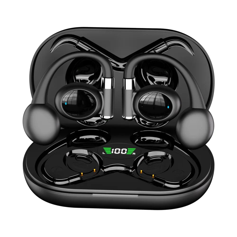 JMT-684938 True Wireless Bluetooth Sports Headset with LED Battery Indicator and Ear-Hanging Design
