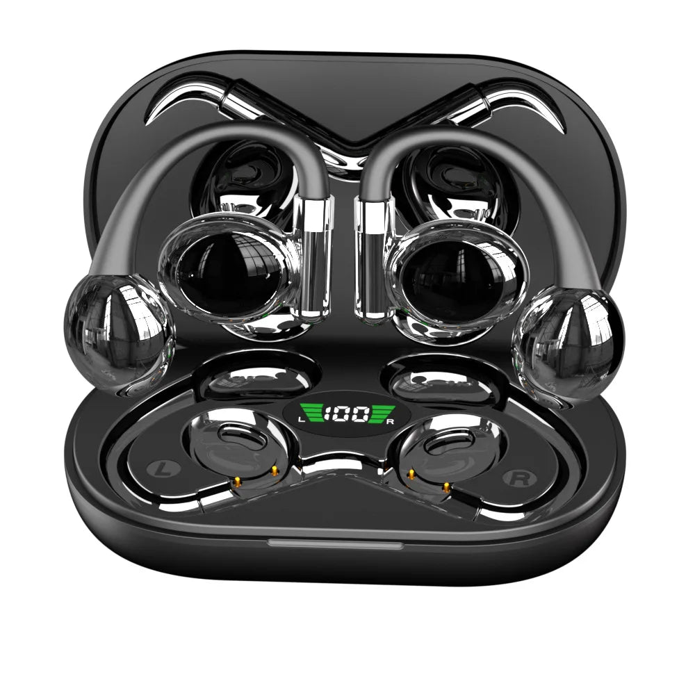 JMT-684938 True Wireless Bluetooth Sports Headset with LED Battery Indicator and Ear-Hanging Design