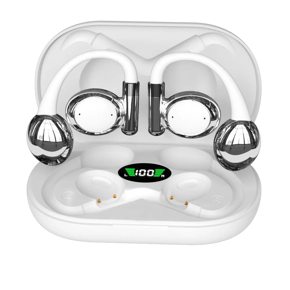 JMT-684938 True Wireless Bluetooth Sports Headset with LED Battery Indicator and Ear-Hanging Design
