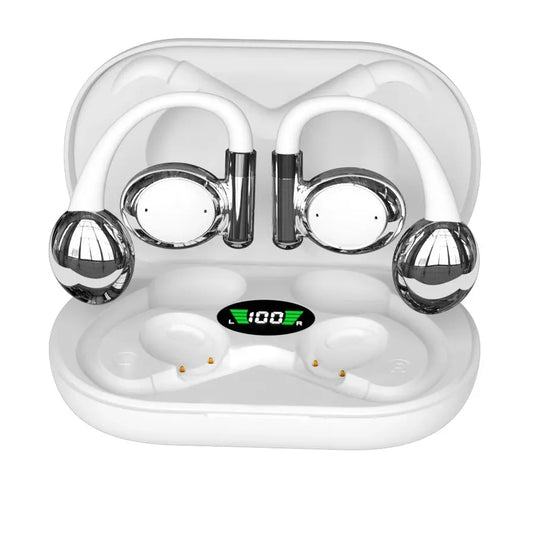JMT-684938 True Wireless Bluetooth Sports Headset with LED Battery Indicator and Ear-Hanging Design