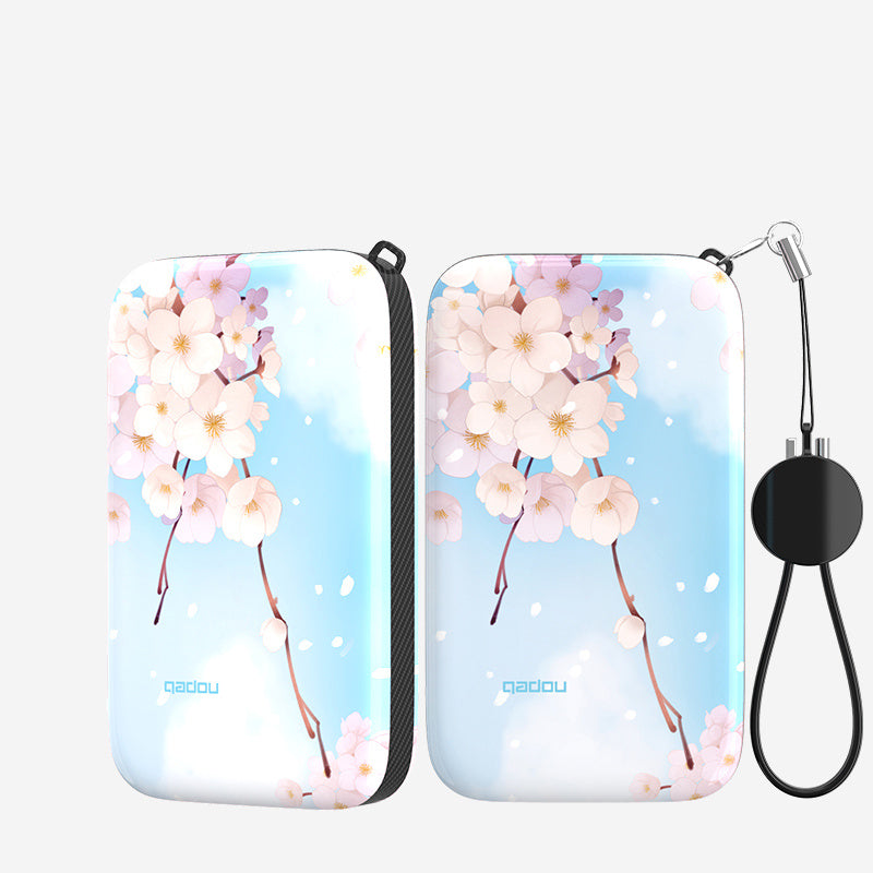 JMT-684938 Ultra-Thin Compact Mini Power Bank with Fast Charging and Integrated Cable, 3000mAh/10000mAh