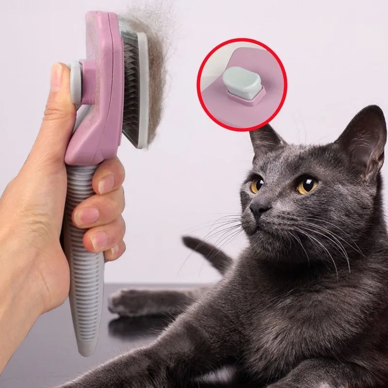 JMT-685002 Automated Pet Hair Remover Brush with Self-Cleaning Feature for Large Dogs and Cats