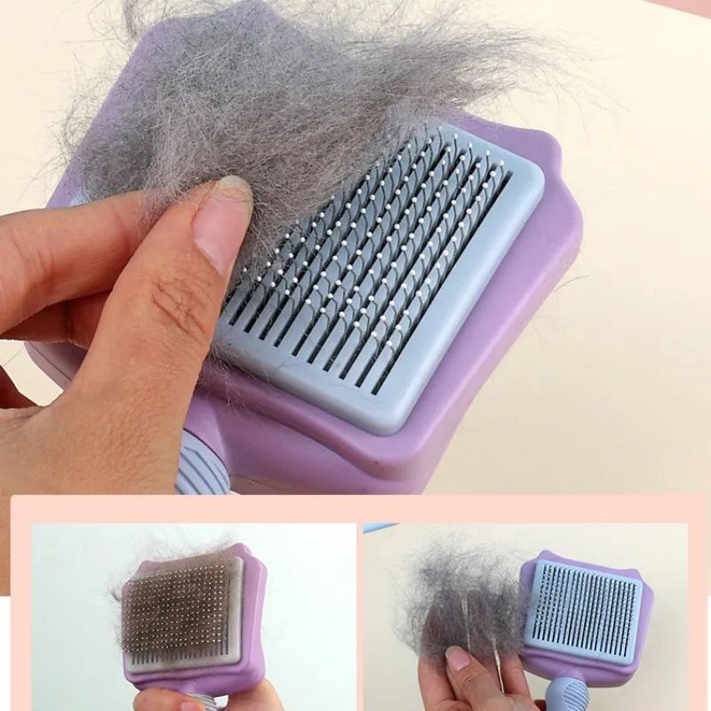 JMT-685002 Automated Pet Hair Remover Brush with Self-Cleaning Feature for Large Dogs and Cats