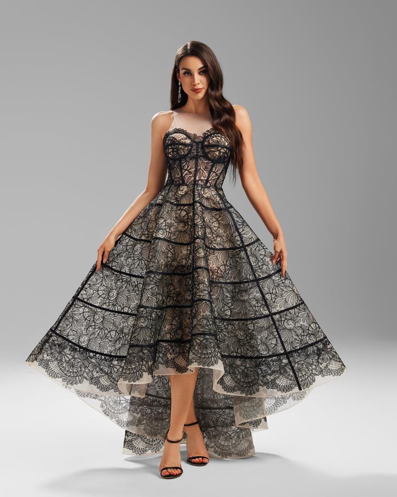 JMT-685002 Elegant Black Evening Dress for Women - Sophisticated and Timeless Style
