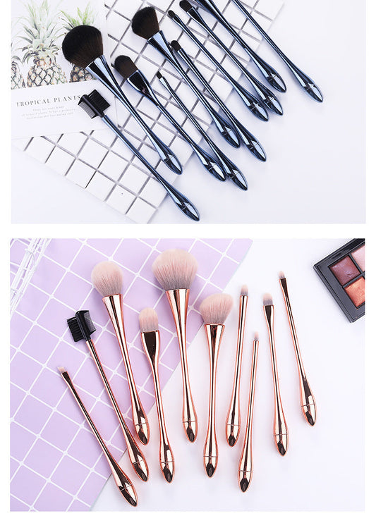 JMT-685194 Small Waist Makeup Brush Set - Nylon Brushes with Plastic Handles