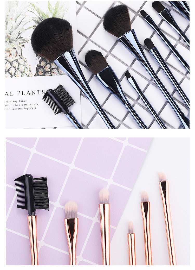 JMT-685194 Small Waist Makeup Brush Set - Nylon Brushes with Plastic Handles