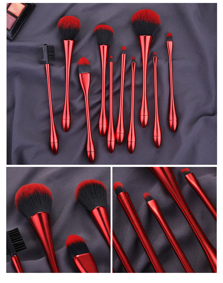 JMT-685194 Small Waist Makeup Brush Set - Nylon Brushes with Plastic Handles