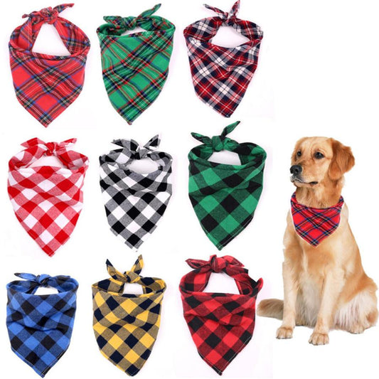 JMT-685386 Large Cotton Triangle Towel for Dogs - Assorted Patterns and Sizes