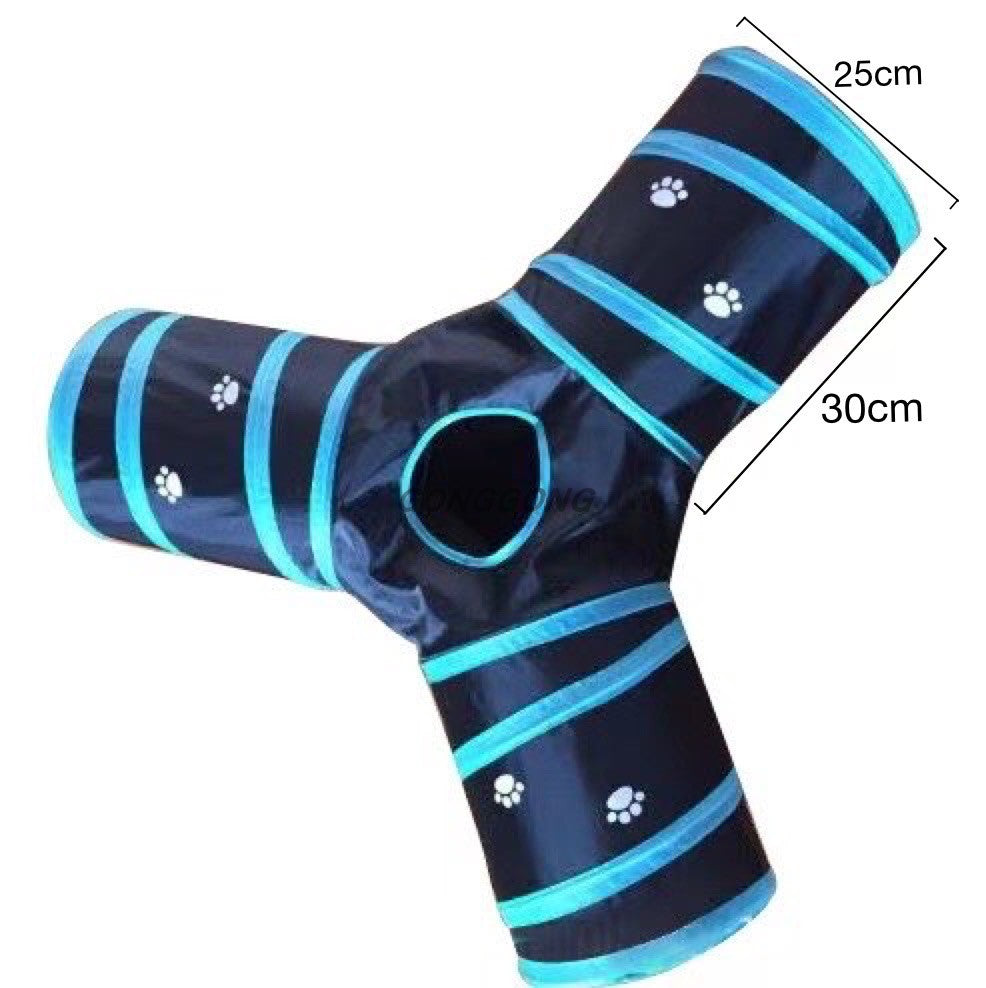 JMT-685898 Labyrinth Drilling Passage Toy for Cats - Y-Shaped Single Layer Design in Blue-Black