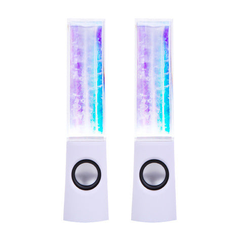 JMT-686090 Colorful Mini Dancing Water Speakers with LED Light Show – USB Powered 3.5mm Compatibility, 9-Inch Height
