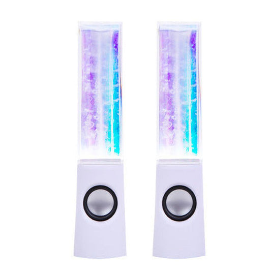 JMT-686090 Colorful Mini Dancing Water Speakers with LED Light Show – USB Powered 3.5mm Compatibility, 9-Inch Height