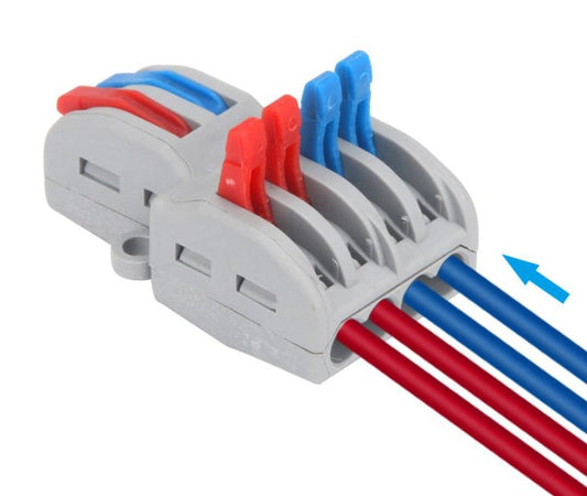 JMT-686090 Quick Wire Connector - 32A, 250V/4KV, Brass Guide, Fire-Insulated, Wiring Range 0.08-4.0mm²