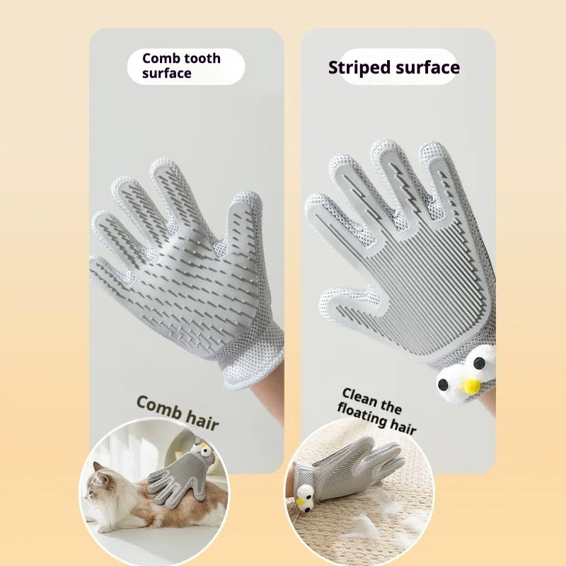 JMT-686154 Cat Grooming Gloves and Brushes for Hair Removal and Massage