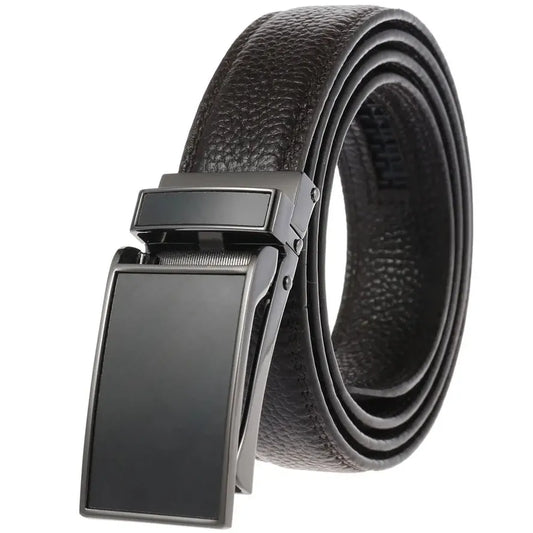 JMT-686666 Zinc Alloy Belt Buckle with Genuine Leather Belt for Men