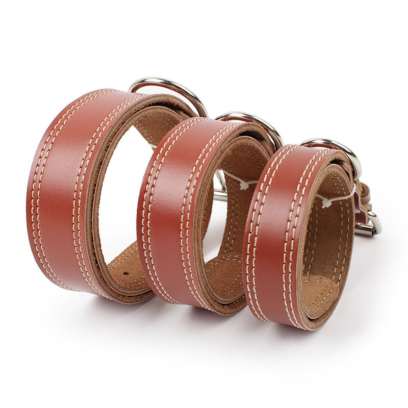 JMT-686730 Leather Dog Traction Collar - Non-Scalable - Available in S, M, L Sizes