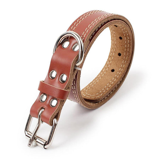 JMT-686730 Leather Dog Traction Collar - Non-Scalable - Available in S, M, L Sizes