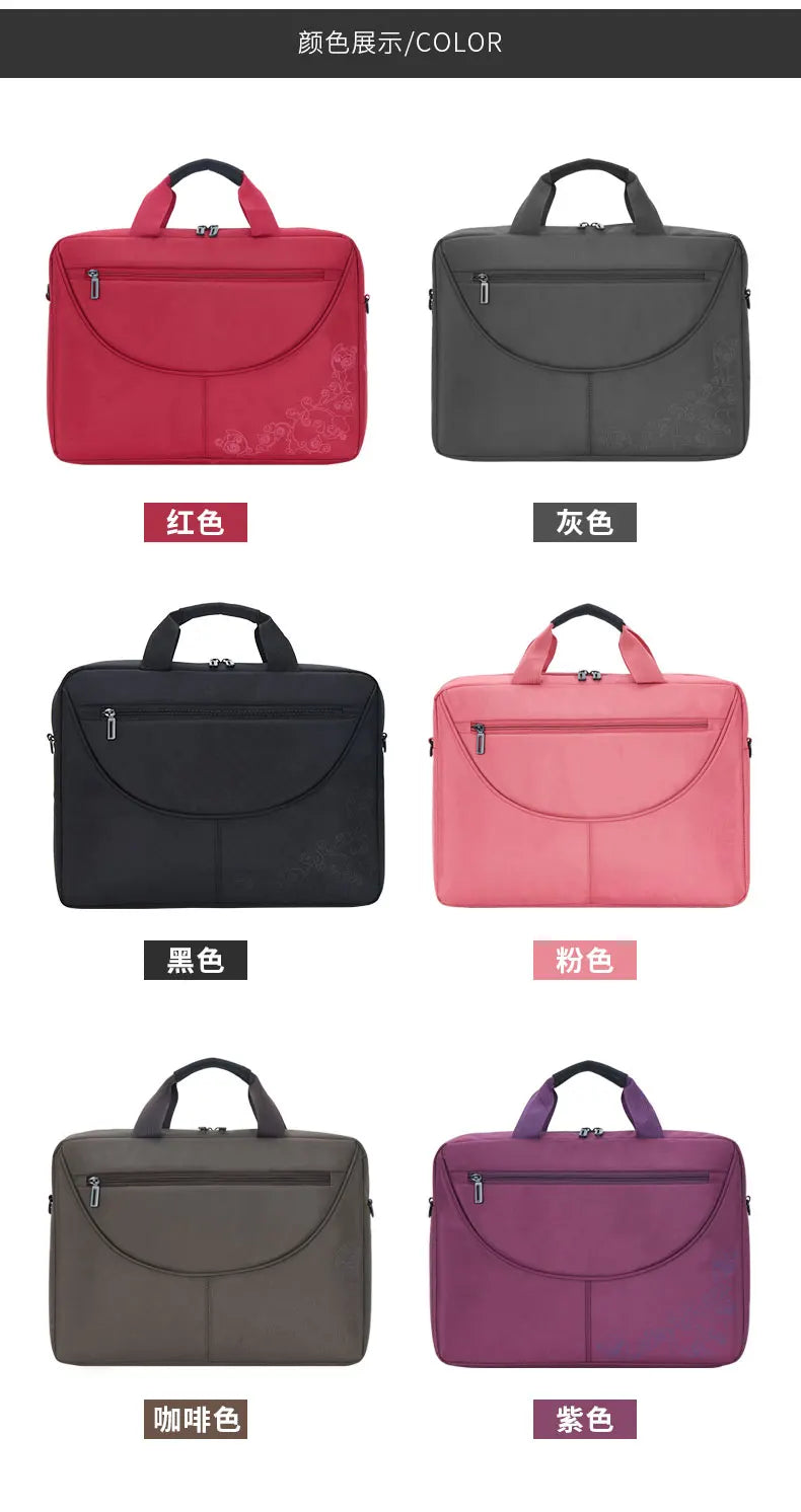 JMT-686794 Durable Waterproof Nylon Laptop Briefcase with Handle for Office Use