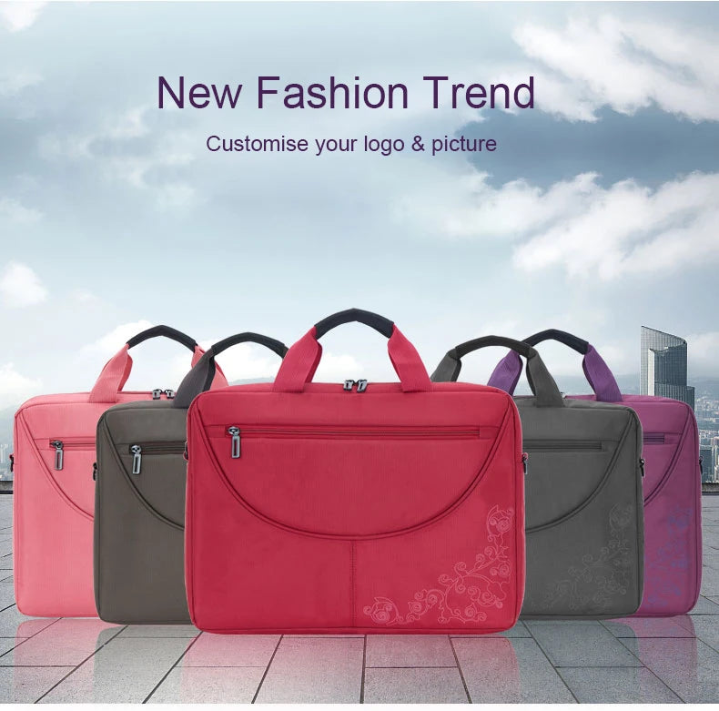 JMT-686794 Durable Waterproof Nylon Laptop Briefcase with Handle for Office Use